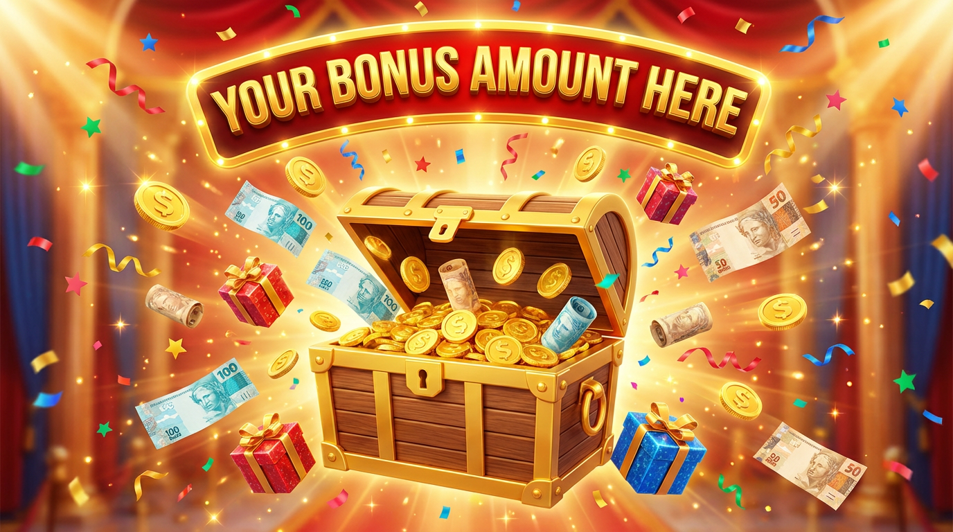 Bônus de boas-vindas 193bet - Baú do tesouro com moedas de ouro e notas de real